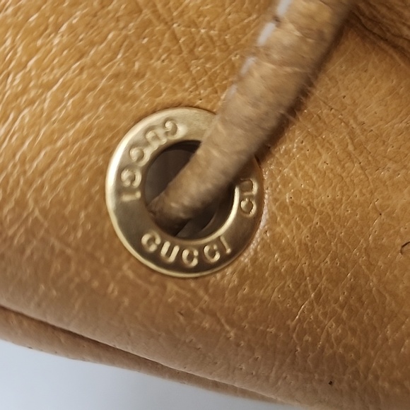 GUCCI Backpack Leather Mustard Yellow with Bamboo handle - Picture 11 of 16